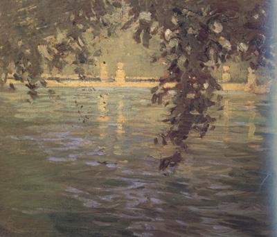 Fujishima takeji Pond Villa d'Este (nn02) France oil painting art